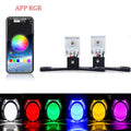 Car Led Devil Eye Demon Evil Eyes DRL LED Bluetooth-Compatible APP RGB 2.5 Headlights Motorcycle Mini Projector Lens Accessories