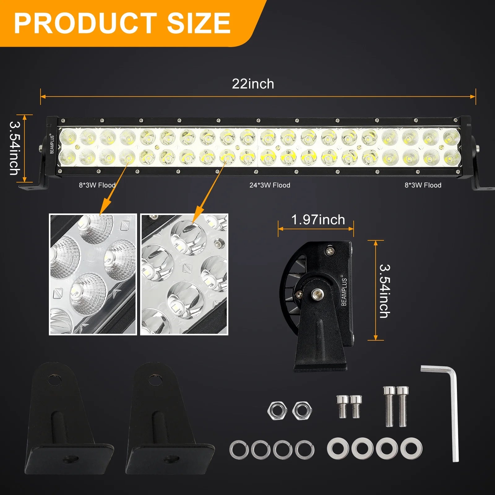 22" 120W LED Waterproof Light Bar Fits SUV