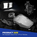 UTV Side Rear View Mirrors with Spot Lights and Wiring Harness Kit Fot 1.75