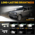 12Inch LED Light Bar and 2PCS 4Inch LED Pod Lights, 420W 42000LM LED Fog/Driving/Off Road Lights Bar, Spot Flood Combo LED Light Bar with Wiring Harness Kit-3 Lead for Truck ATV Boat