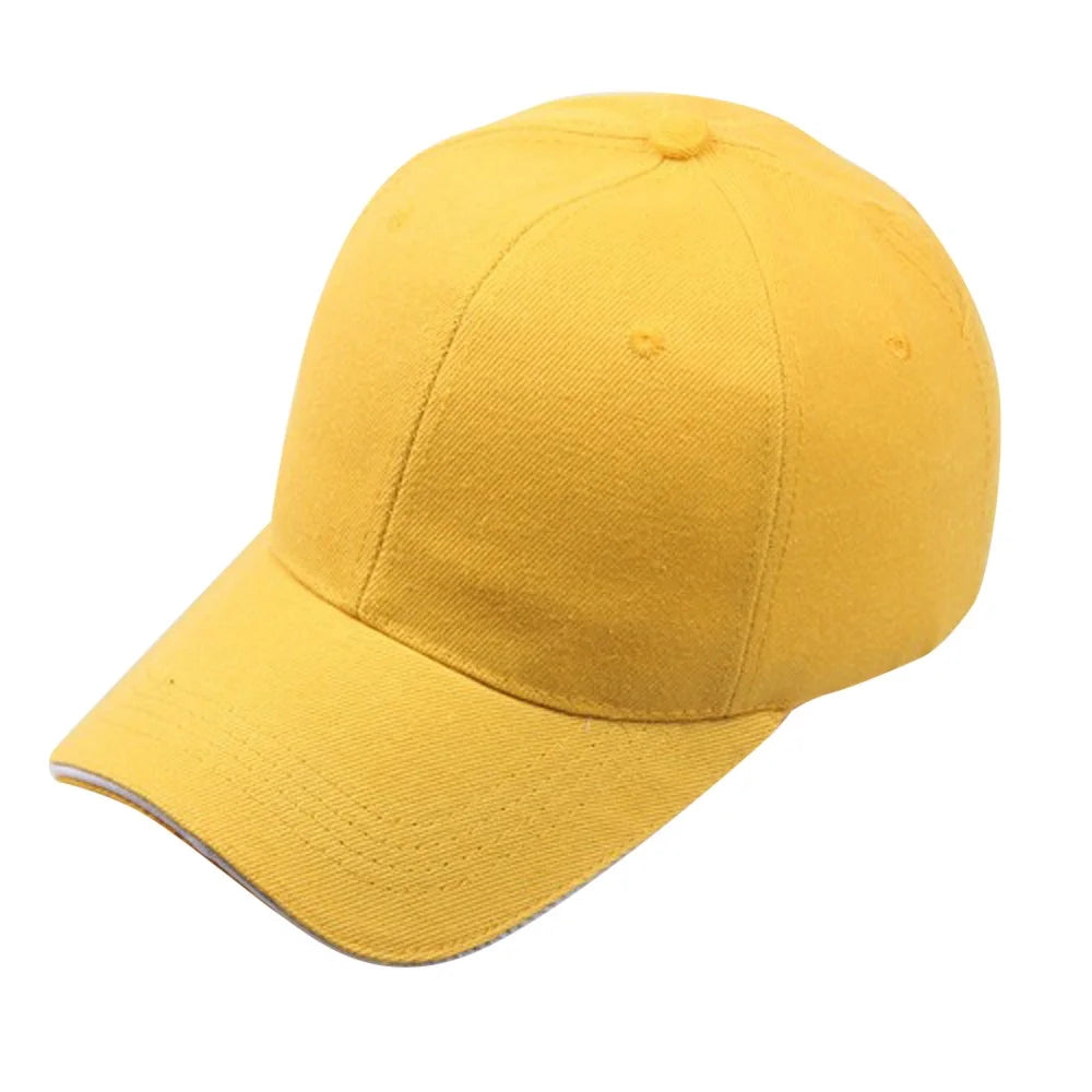 Baseball Cap Women Men Baseball Snapback Hat -Hop Adjustable Yellow + One Size